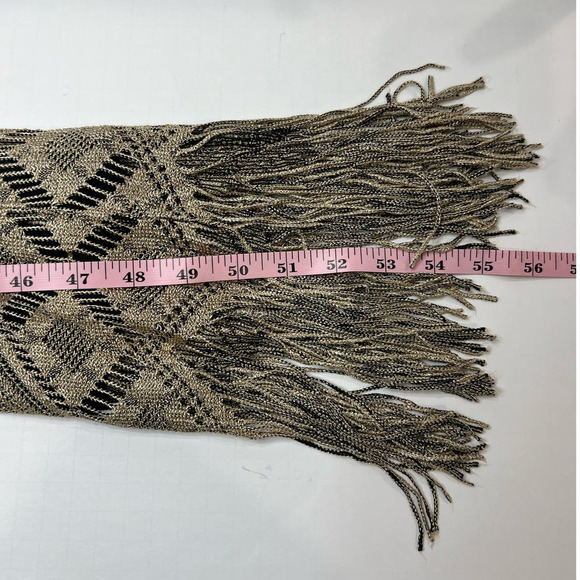 BEAUTIFUL Vintage Harlow 10 Knit Crochet Fringed Lace Stretchy Tank Maxi Dress - Picture 8 of 11